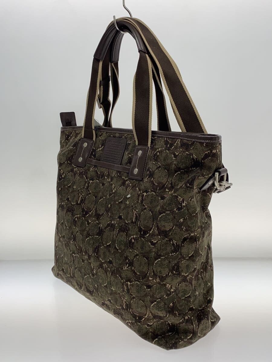 COACH Tote Bag Canvas KHK All Over Pattern F70583 2