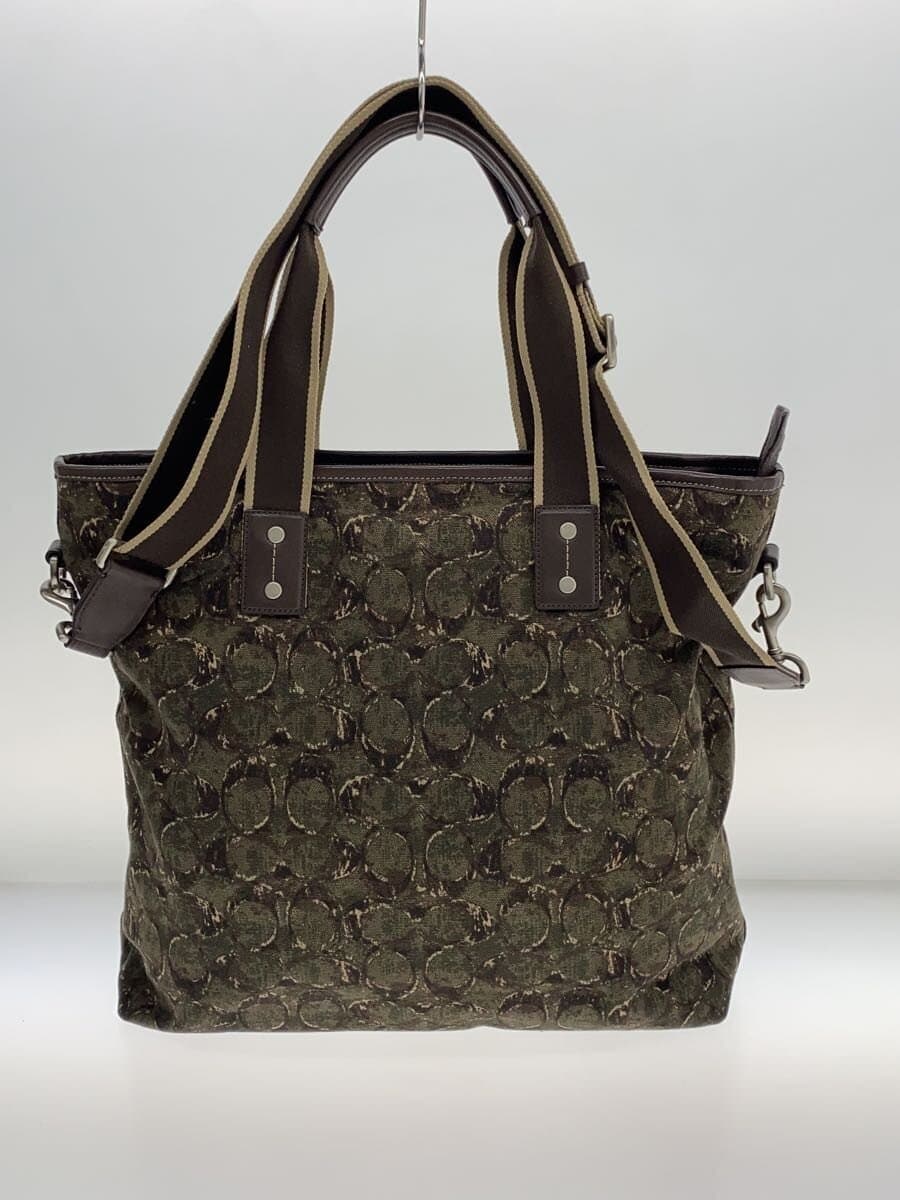 COACH Tote Bag Canvas KHK All Over Pattern F70583 3