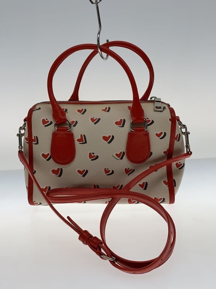 COACH Shoulder Bag PVC WHT 3