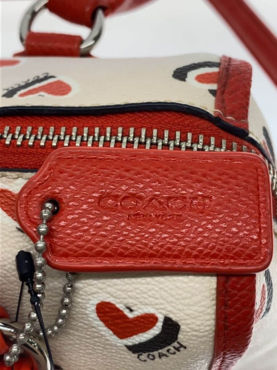 COACH Shoulder Bag PVC WHT 5