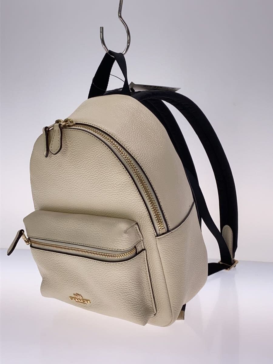 COACH Backpack Leather WHT F38263 2