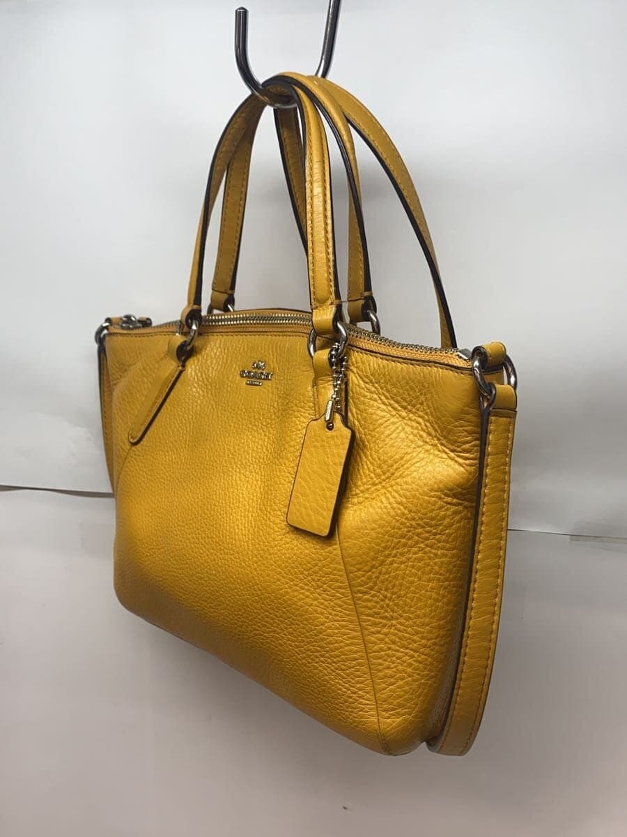 COACH Handbag_All Leather Leather YLW 2