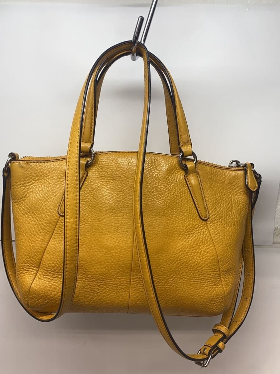 COACH Handbag_All Leather Leather YLW 3