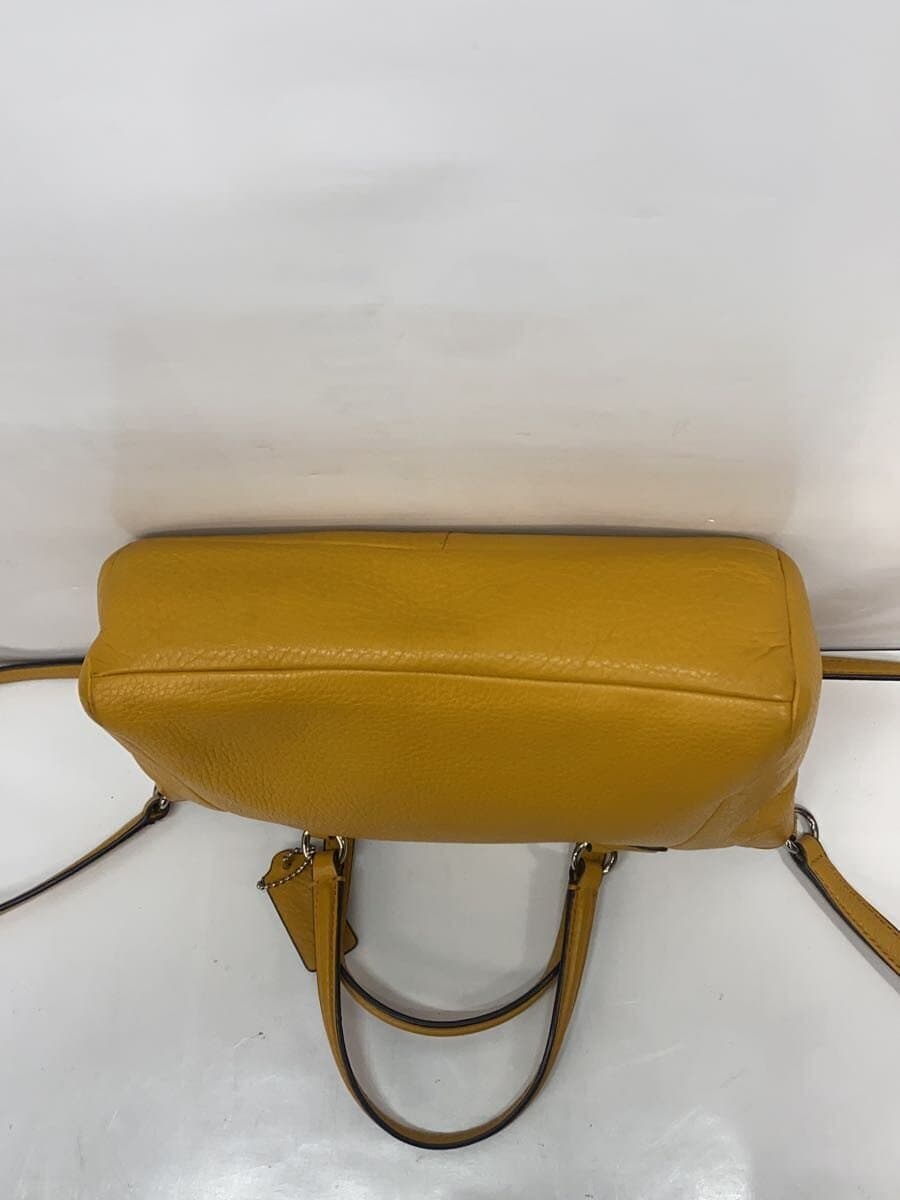 COACH Handbag_All Leather Leather YLW 4