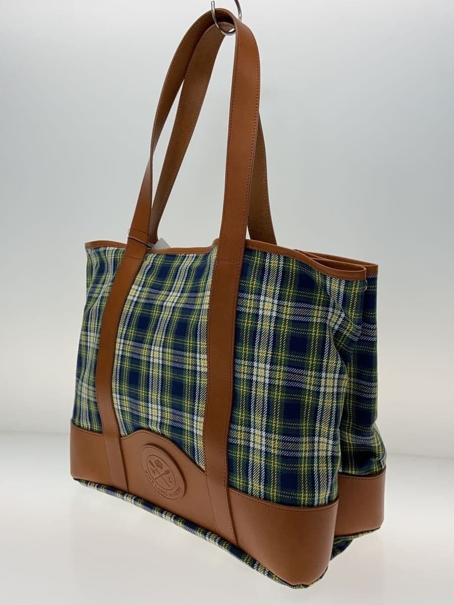 SHIPS tote bag -- GRN check 118-43-3603-6500 2