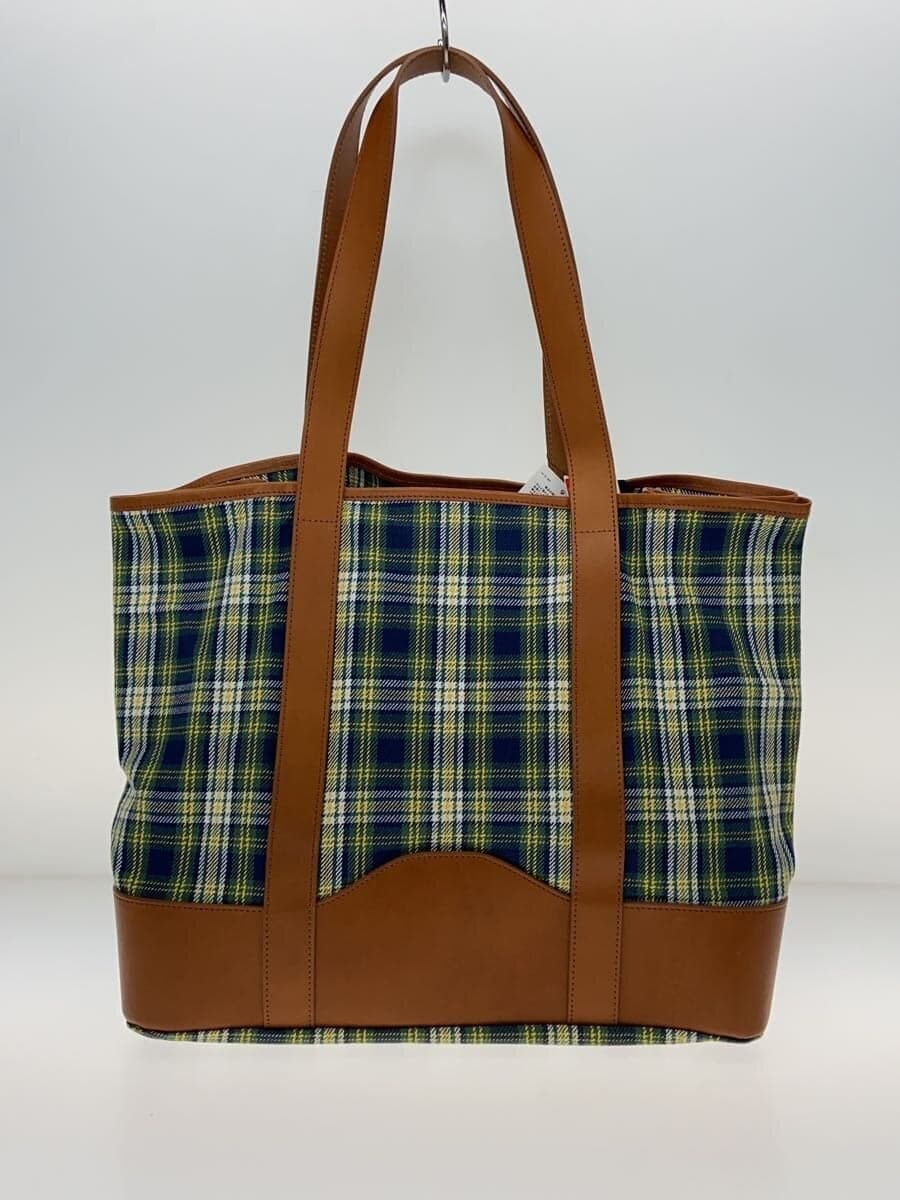 SHIPS tote bag -- GRN check 118-43-3603-6500 3