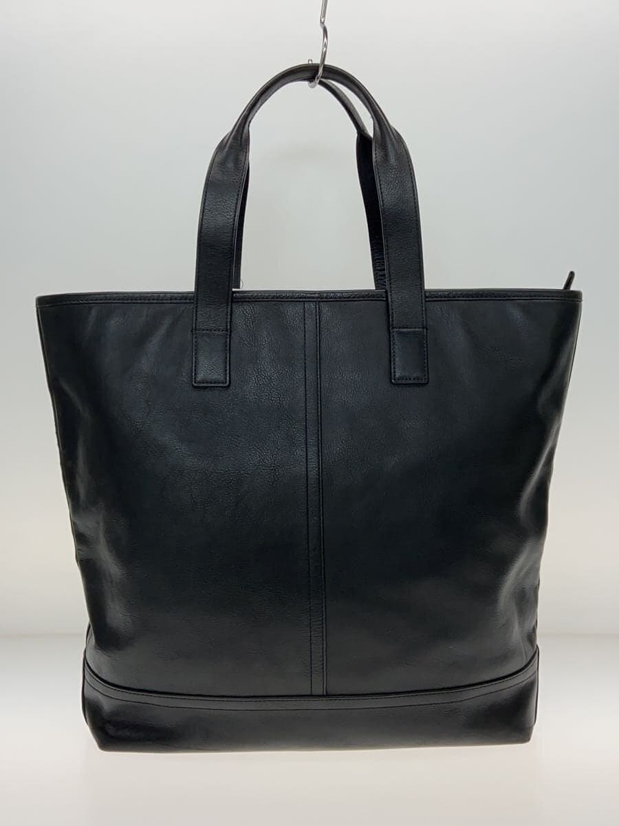COACH tote bag leather BLK has corner wear 3