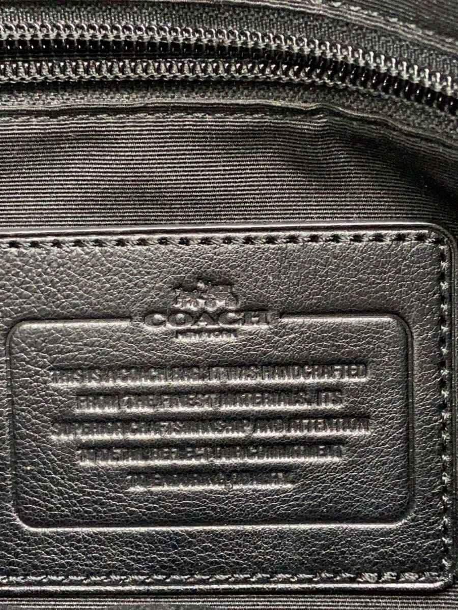 COACH tote bag leather BLK has corner wear 5