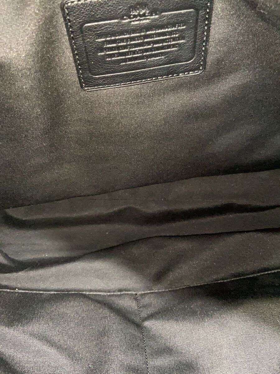 COACH tote bag leather BLK has corner wear 6