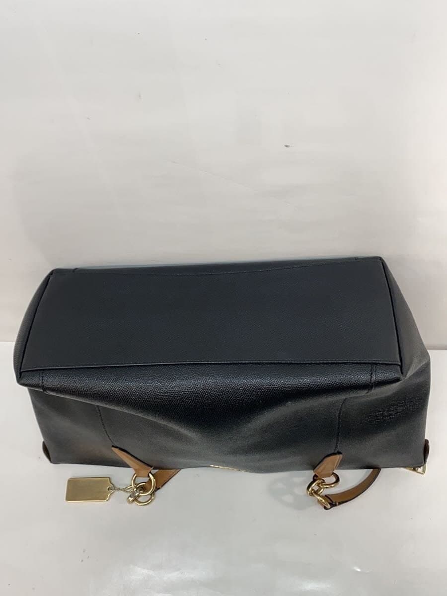 COACH handbag leather BLK solid color 4