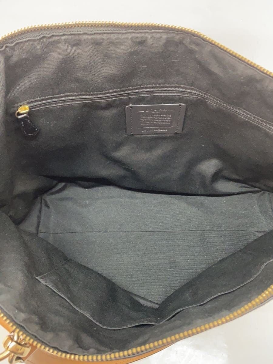 COACH handbag leather BLK solid color 6