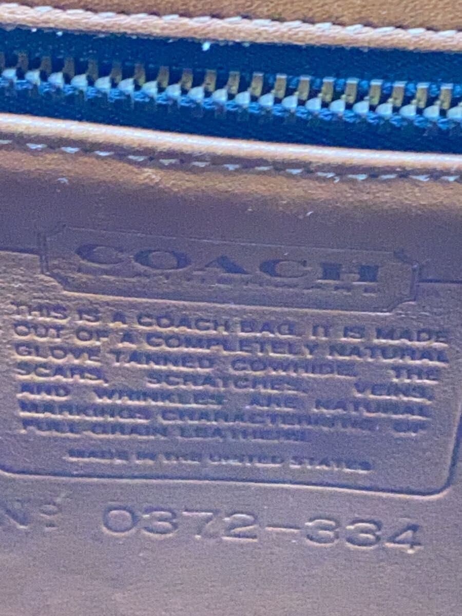 COACH Shoulder Bag Leather BRW 0372-334 5