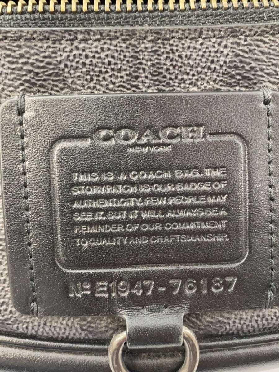COACH Shoulder Bag Leather BLK 76187 5