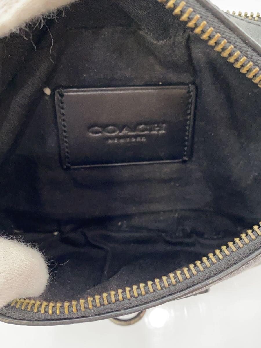 COACH Shoulder Bag Leather BLK 76187 6