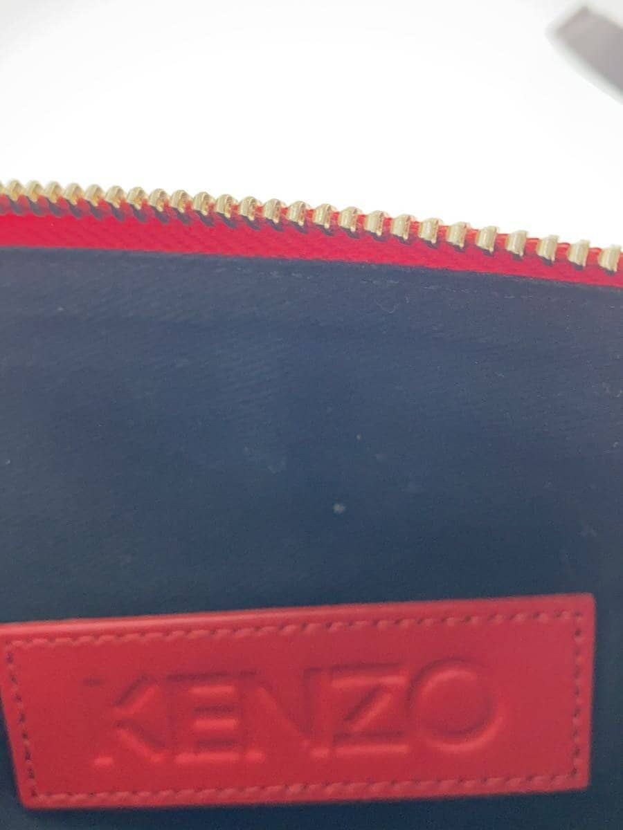 KENZO clutch bag leather RED 5