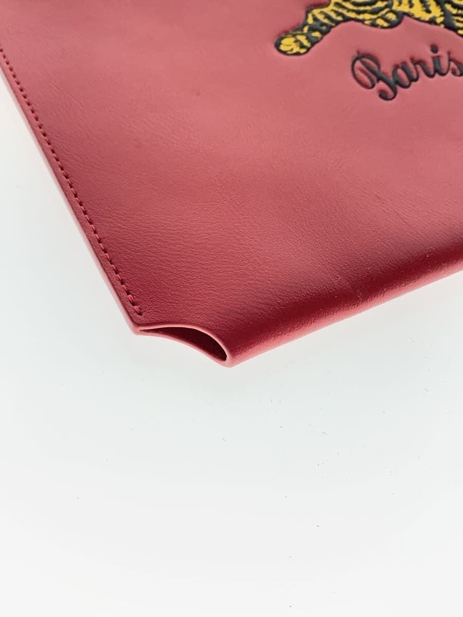 KENZO clutch bag leather RED 7