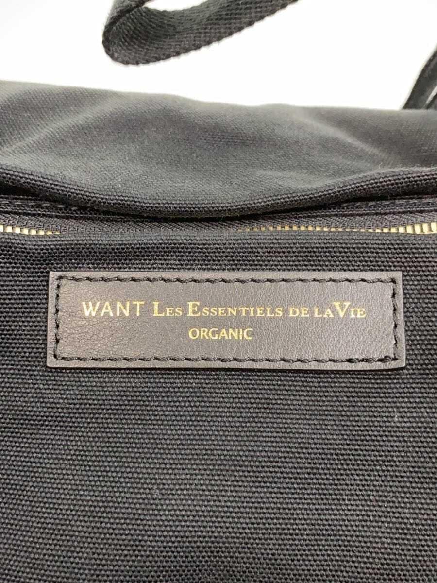 WANT Les Essentiels DE LA VIE 2-way shoulder bag canvas BLK plain 5
