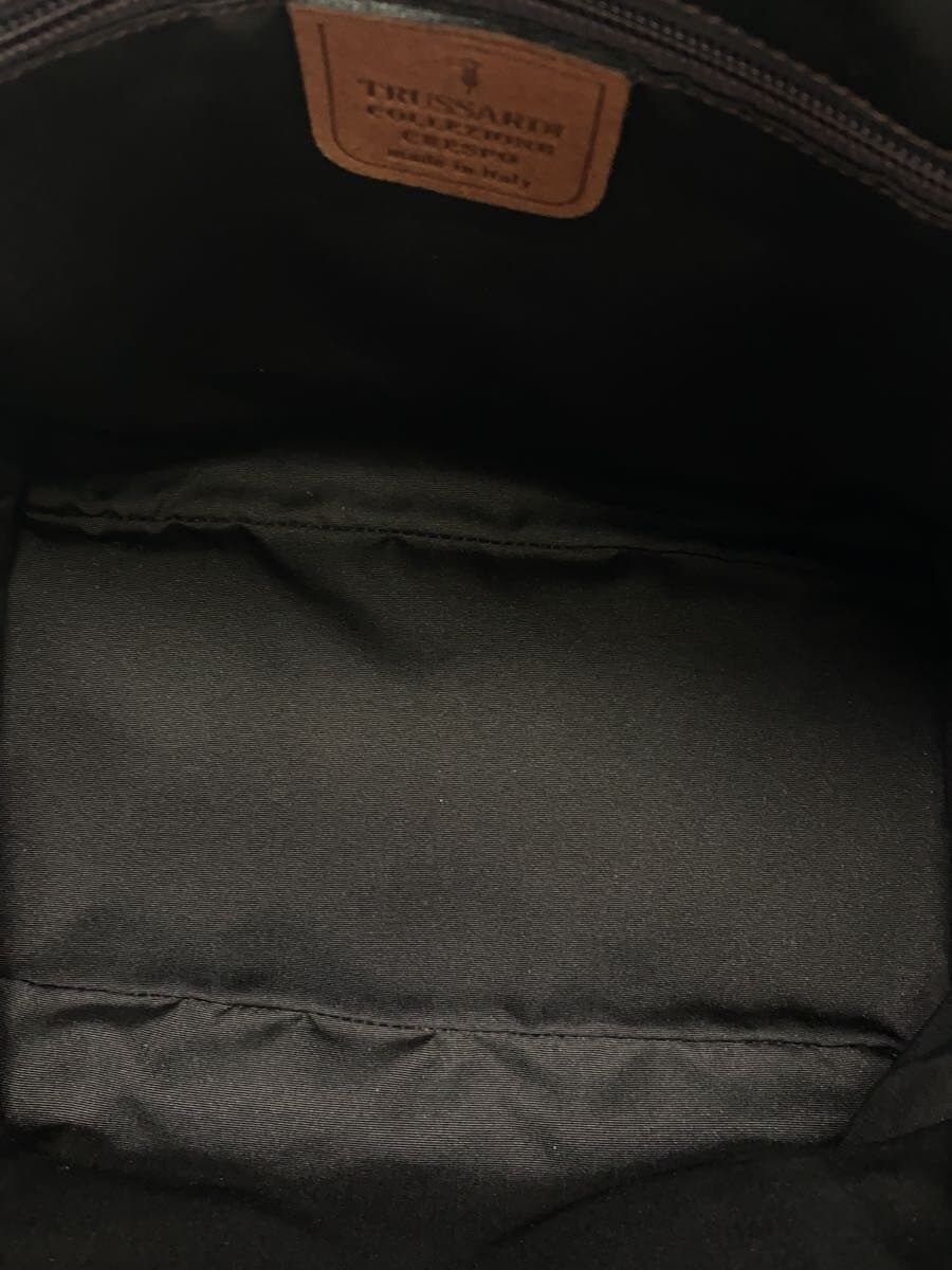 TRUSSARDI Tote Bag Leather BRD Solid 5