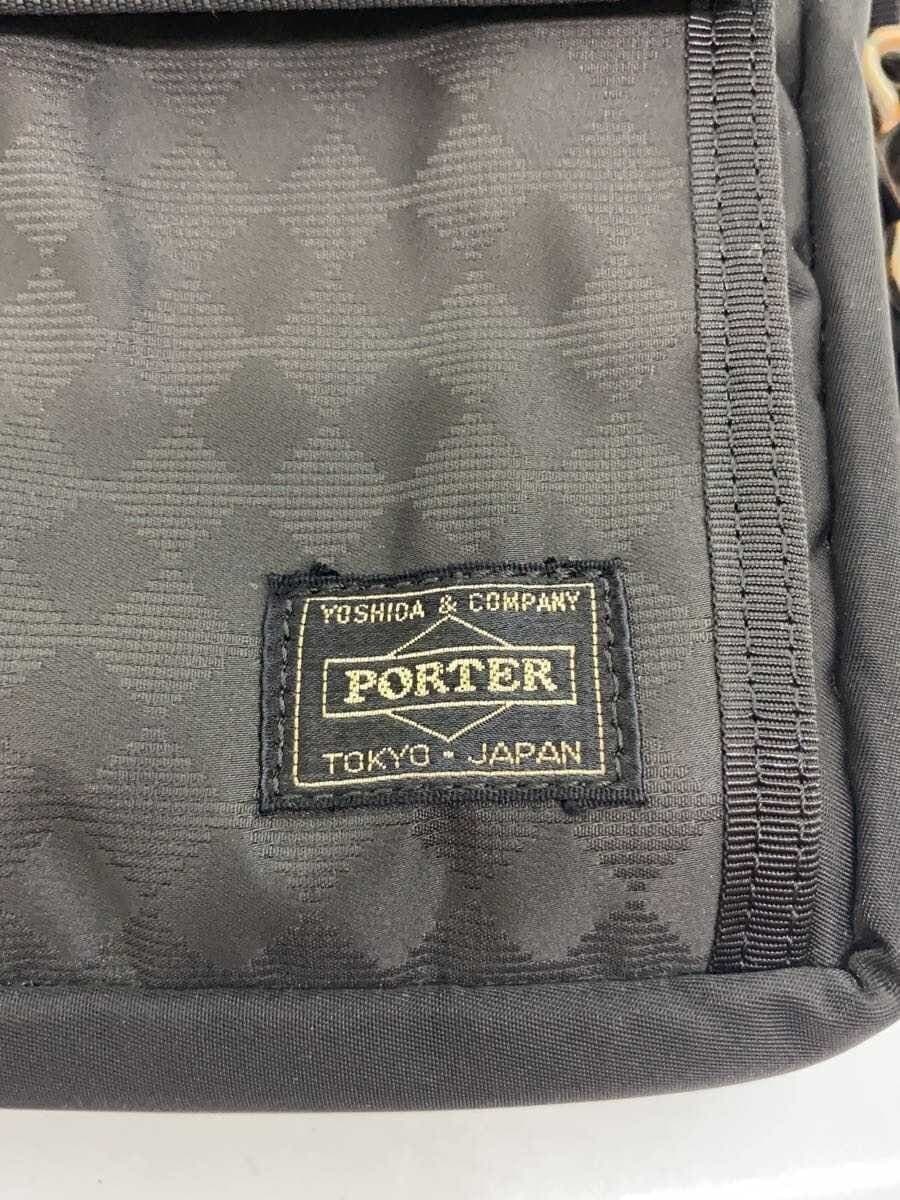 PORTER Mini Shoulder Bag Nylon Black Diamond Pattern 5