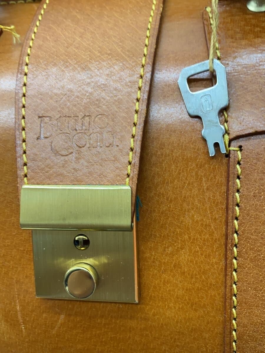 BRUNO CONTI Boston Bag Leather CML Solid Large OLD 8