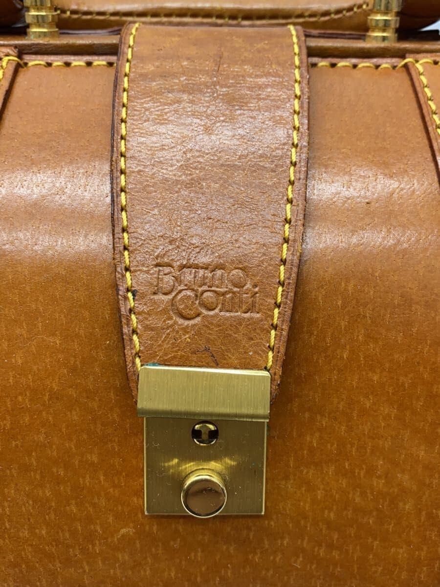 BRUNO CONTI Boston Bag Leather CML Solid Small OLD 5