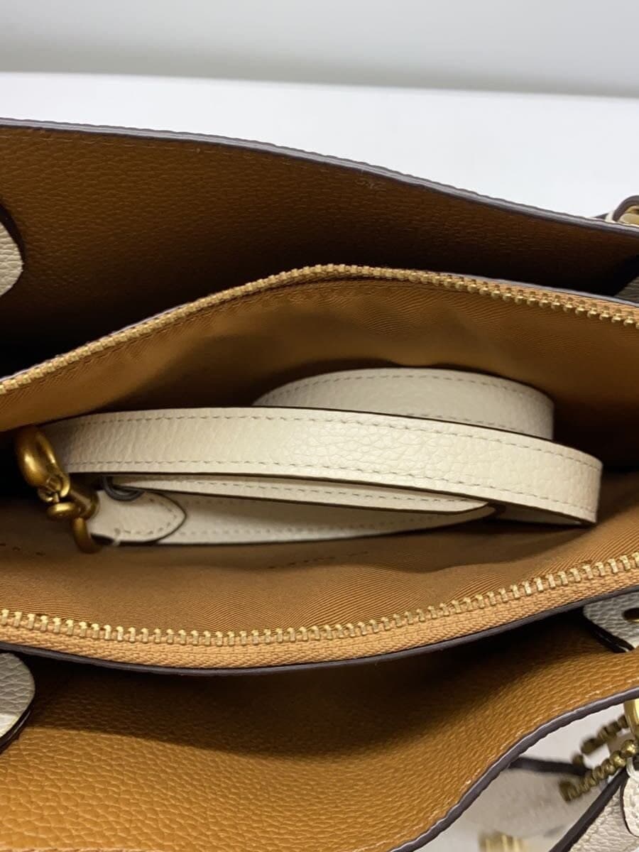 COACH Handbag WHT Solid C3460 6