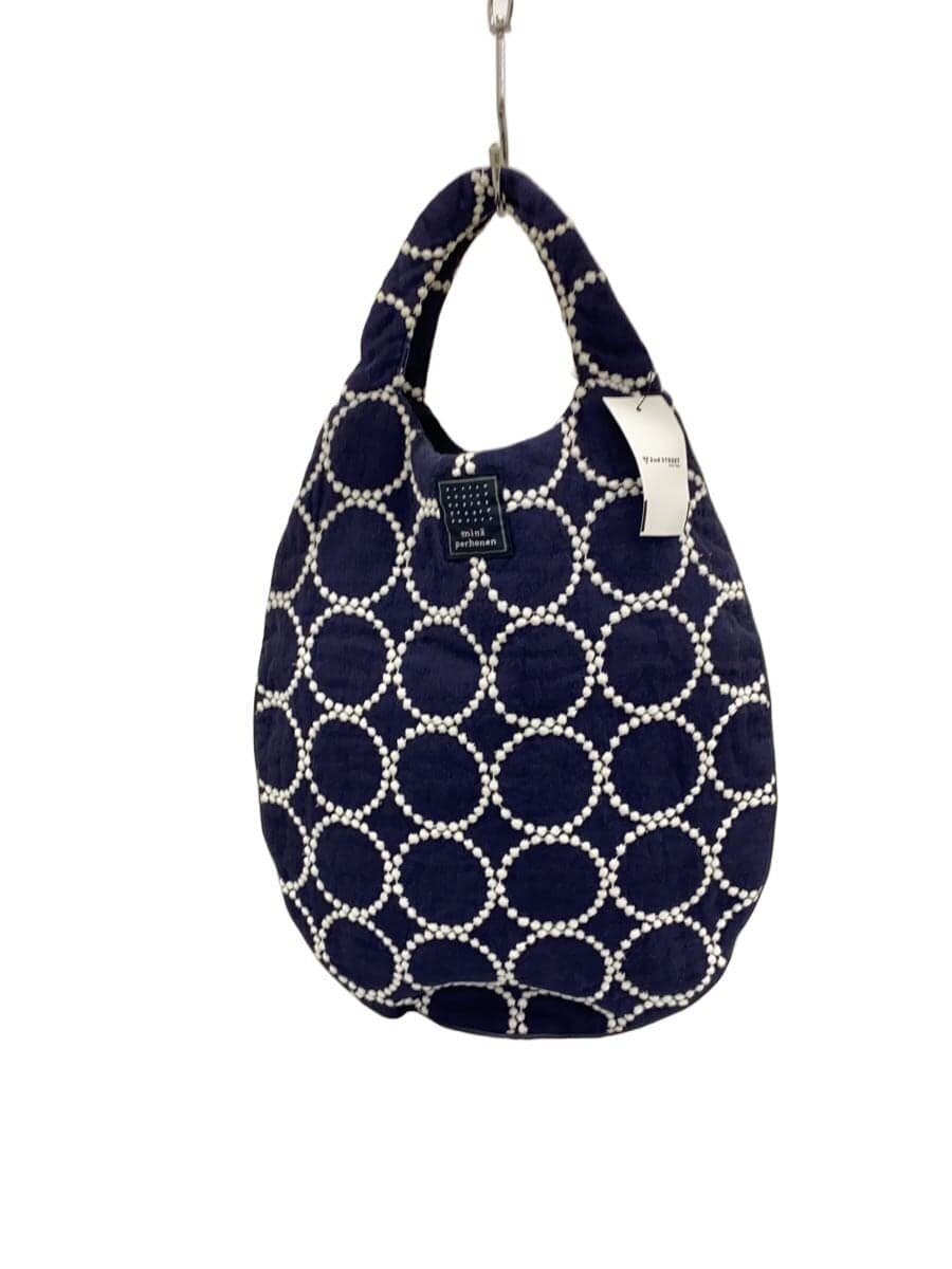 mina perhonen handbag linen NVY all-over pattern ws9174