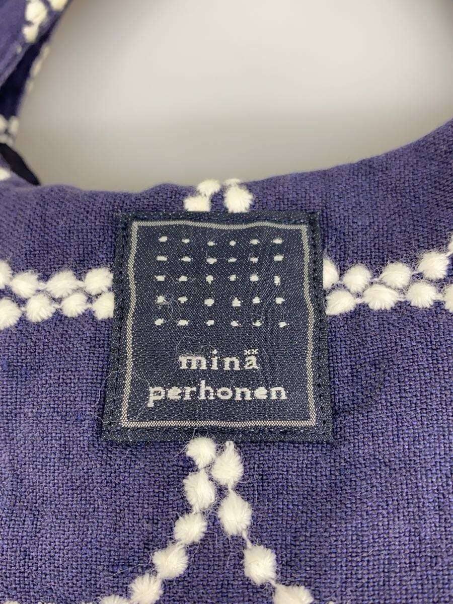 mina perhonen handbag linen NVY all-over pattern ws9174 5