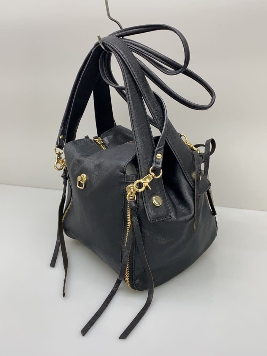 HASHIBAMI Shoulder Bag Leather BLK Solid 2