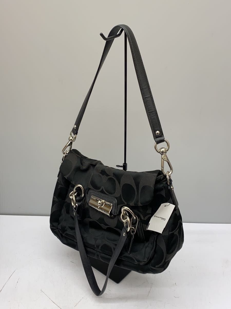 COACH Shoulder Bag BLK All Over Pattern 18265 2