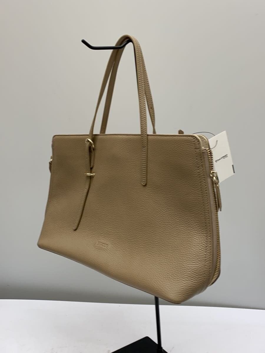 BARCOS Handbag Leather BEG Solid 2