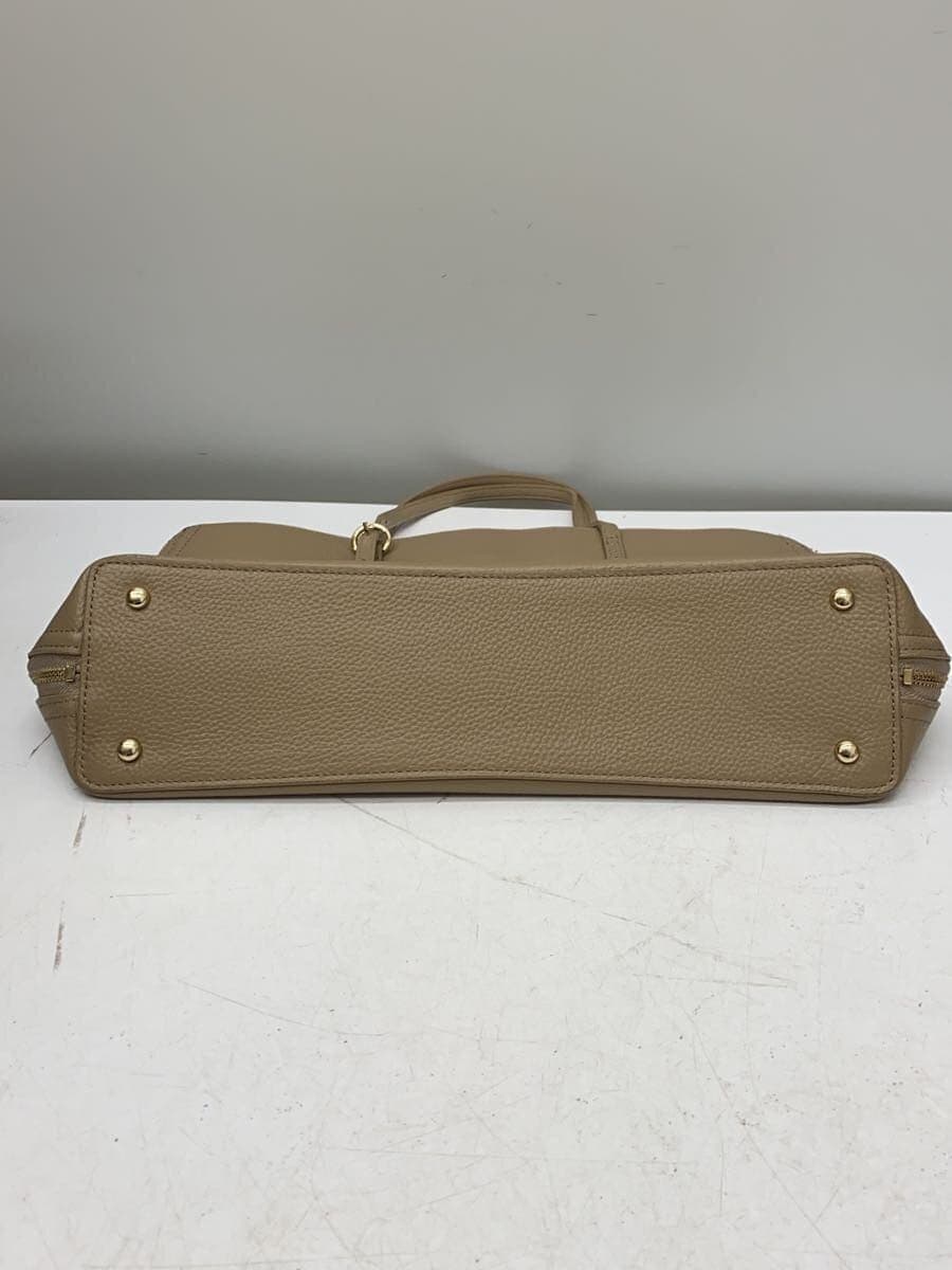 BARCOS Handbag Leather BEG Solid 4