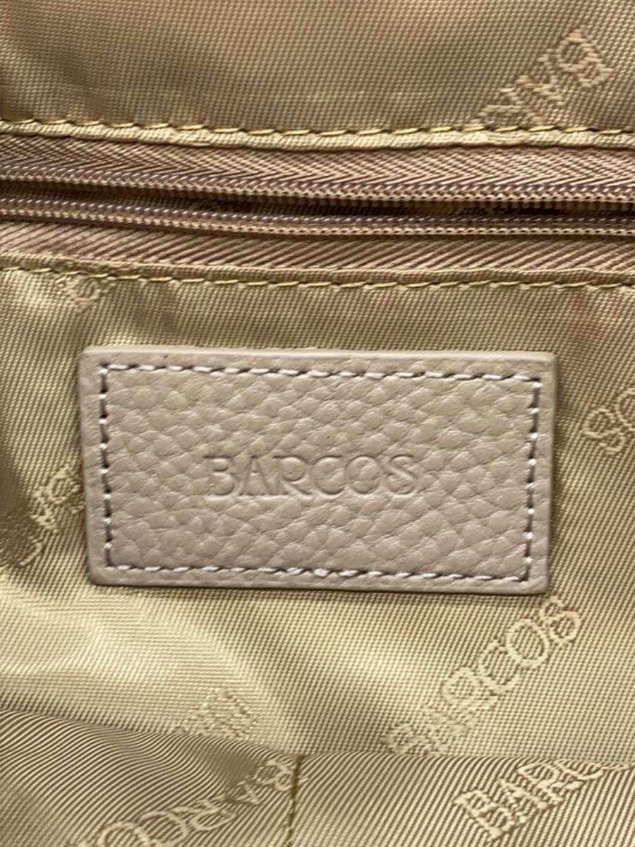 BARCOS Handbag Leather BEG Solid 5