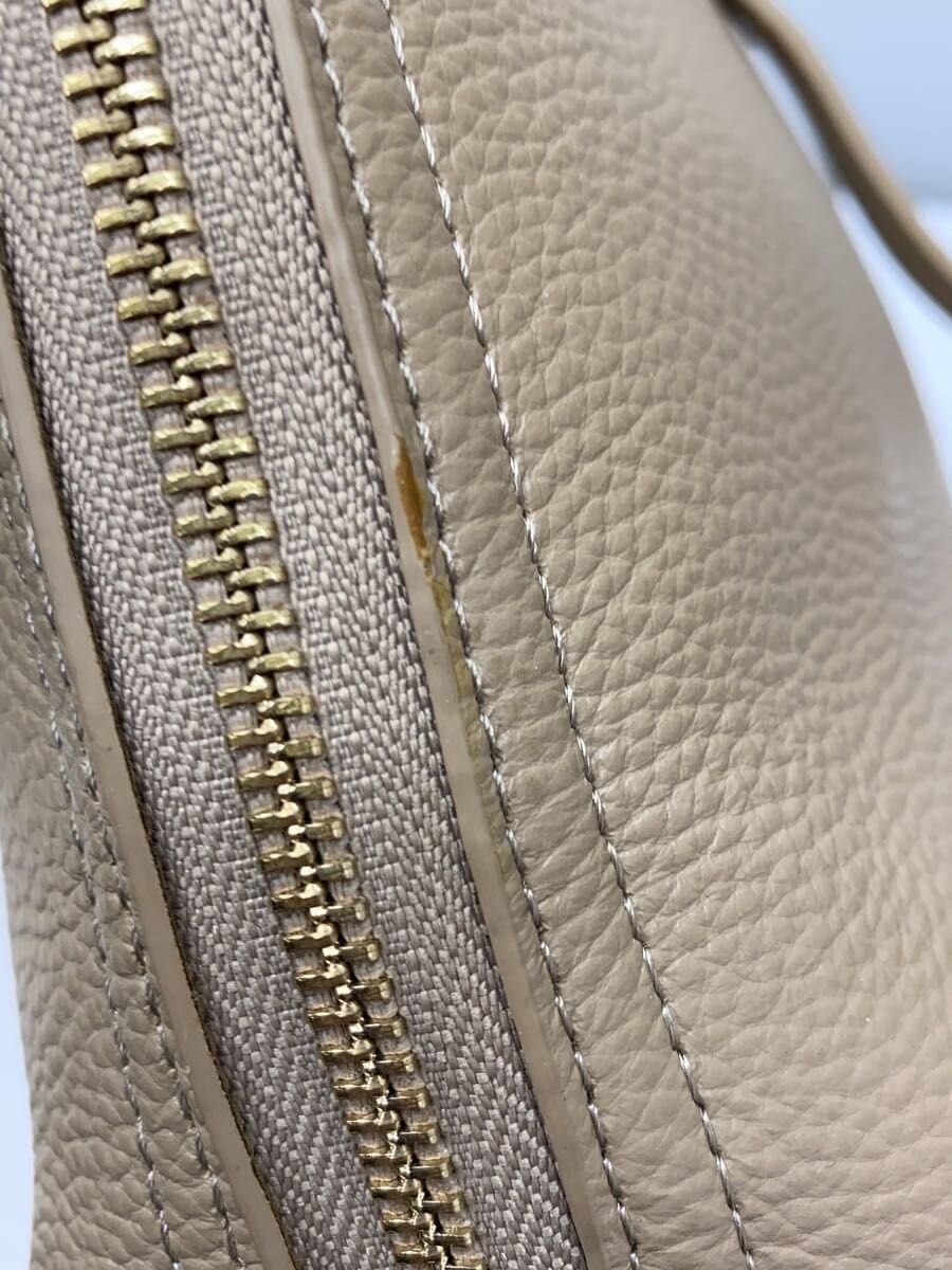 BARCOS Handbag Leather BEG Solid 7