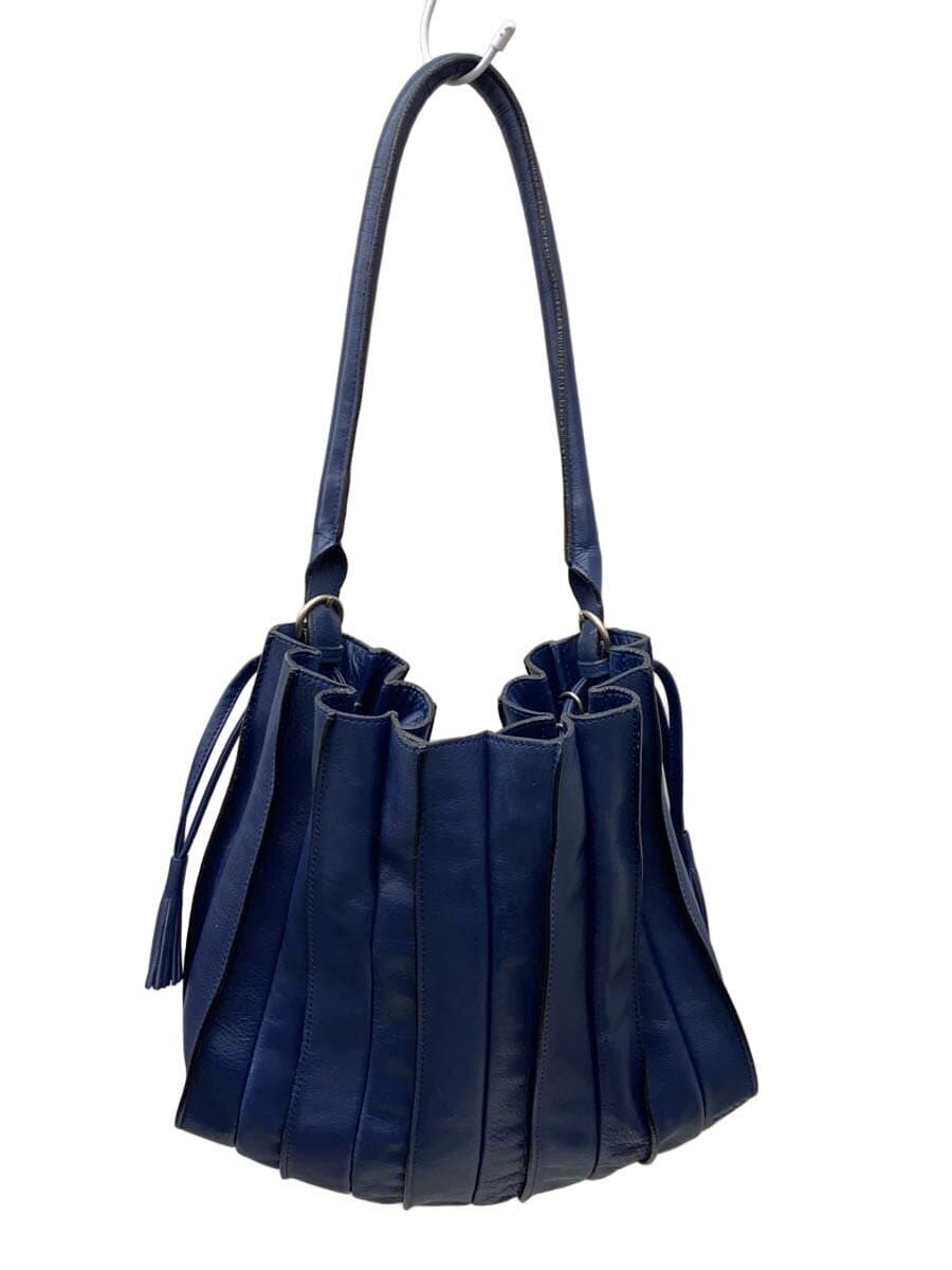 Other Brand LUPO Handbag Leather BLU Solid