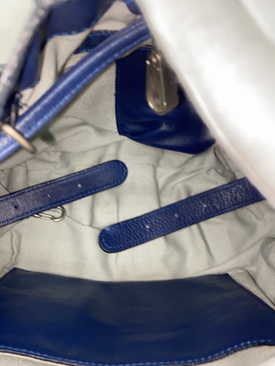 Other Brand LUPO Handbag Leather BLU Solid 6