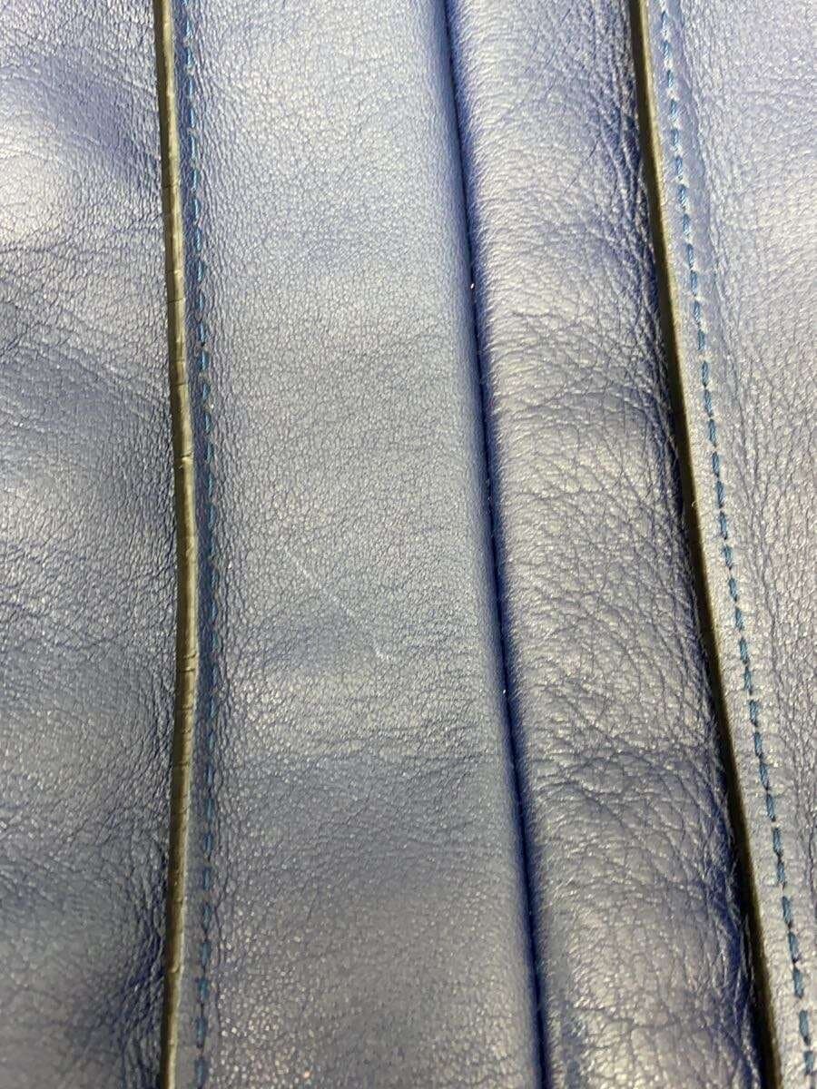 Other Brand LUPO Handbag Leather BLU Solid 7