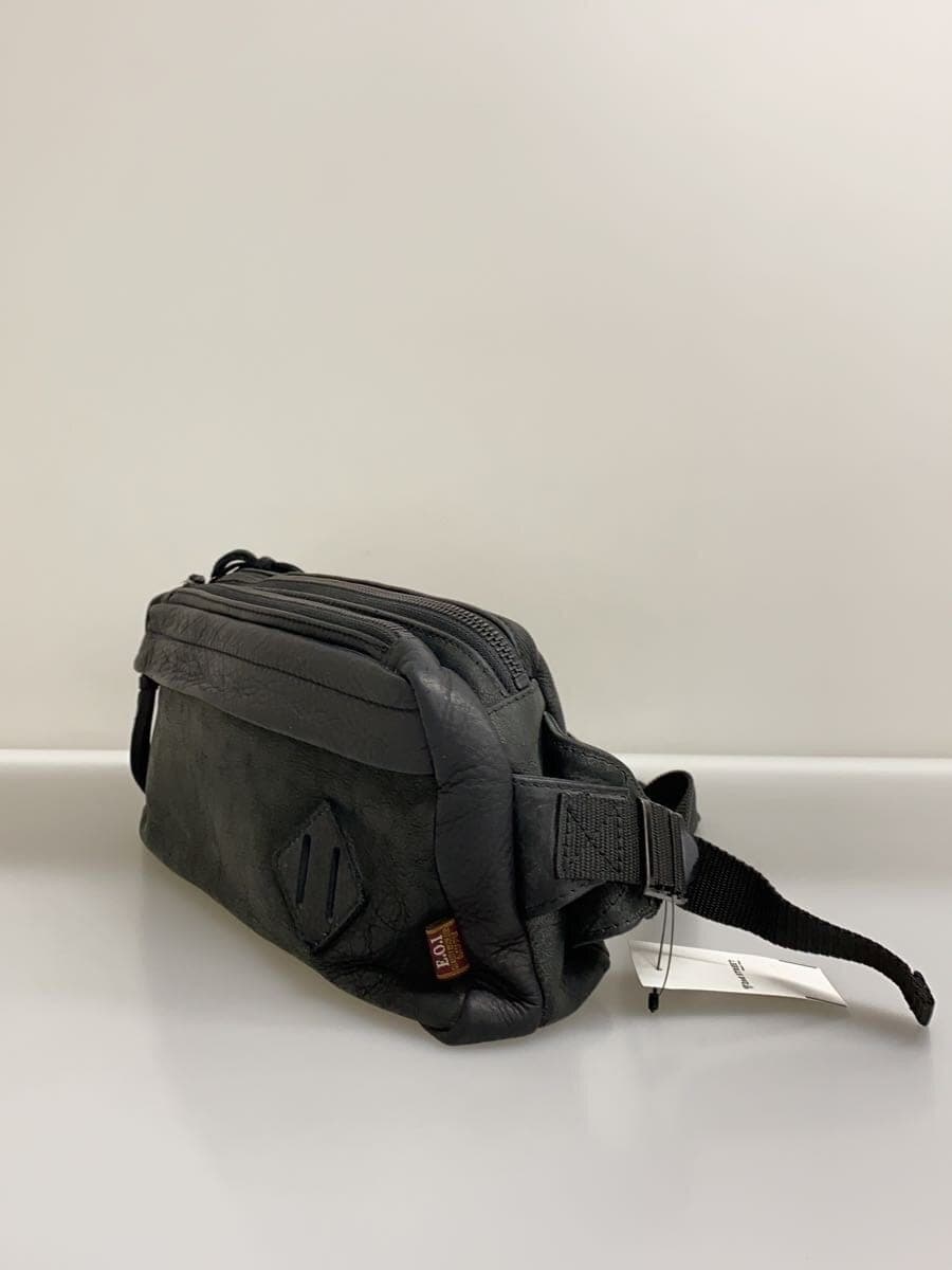 MR.OLIVE Waist Bag Leather Black Plain 2