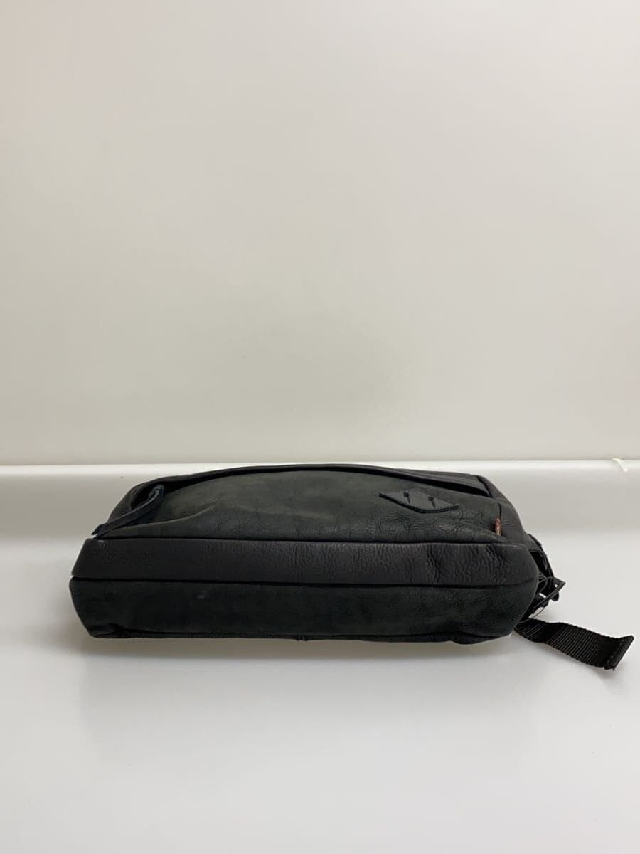 MR.OLIVE Waist Bag Leather Black Plain 4