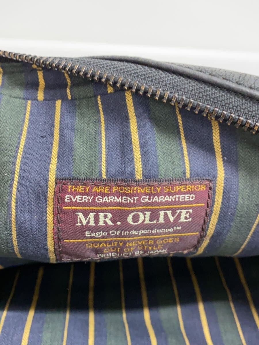 MR.OLIVE Waist Bag Leather Black Plain 5