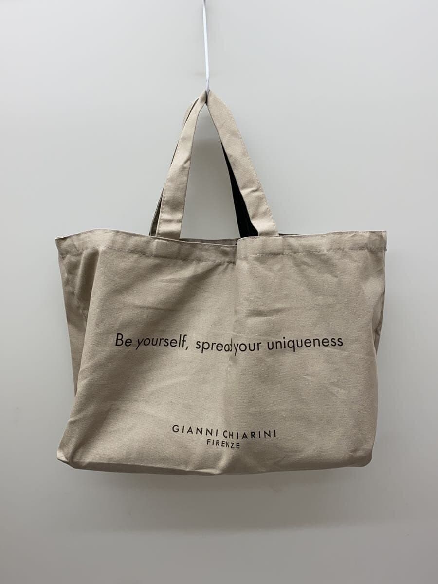 GIANNI CHIARINI tote bag -- BEG plain 3