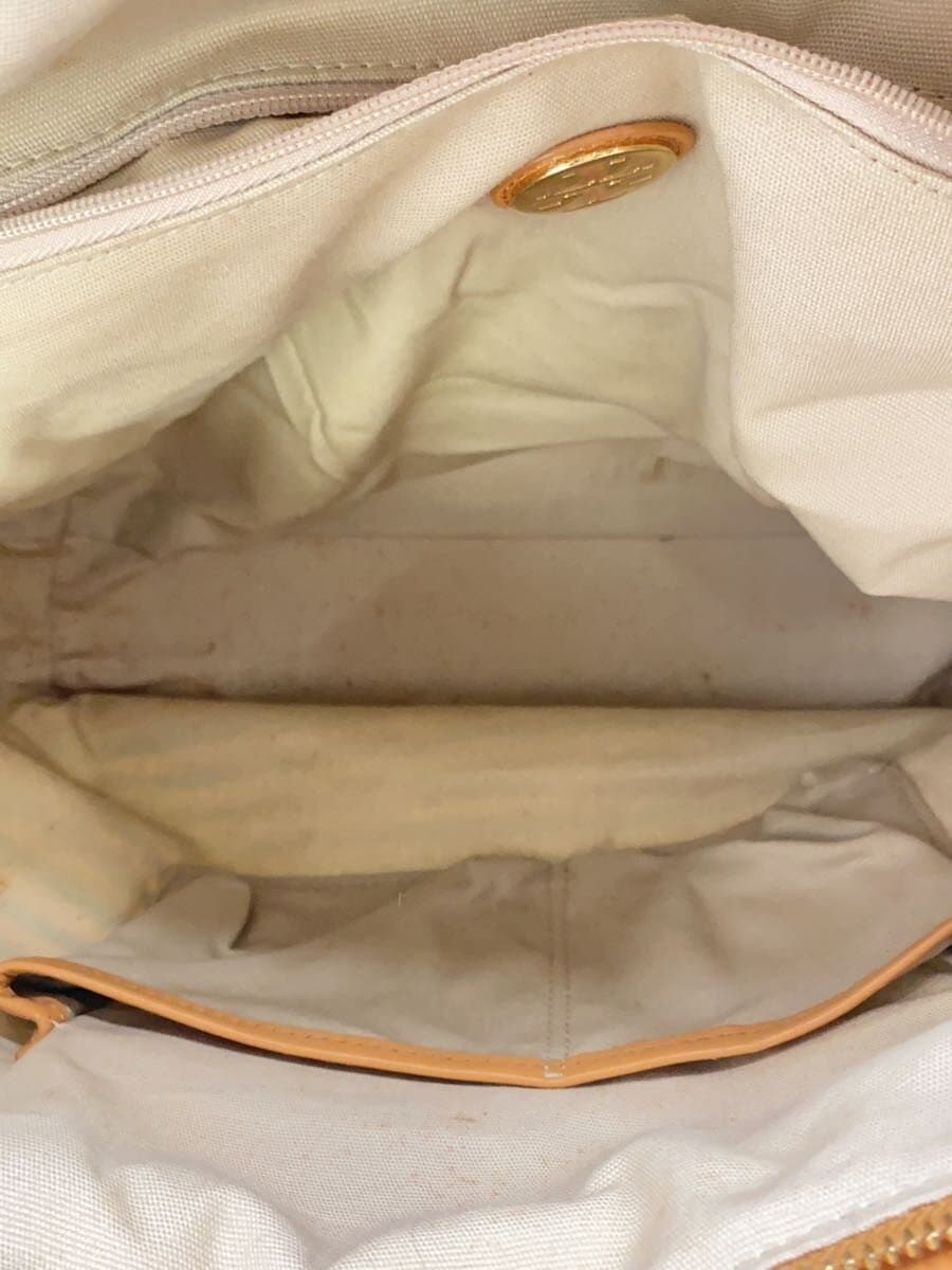 TORY BURCH Tote Bag Cotton GRN Border Stripe One Point 6