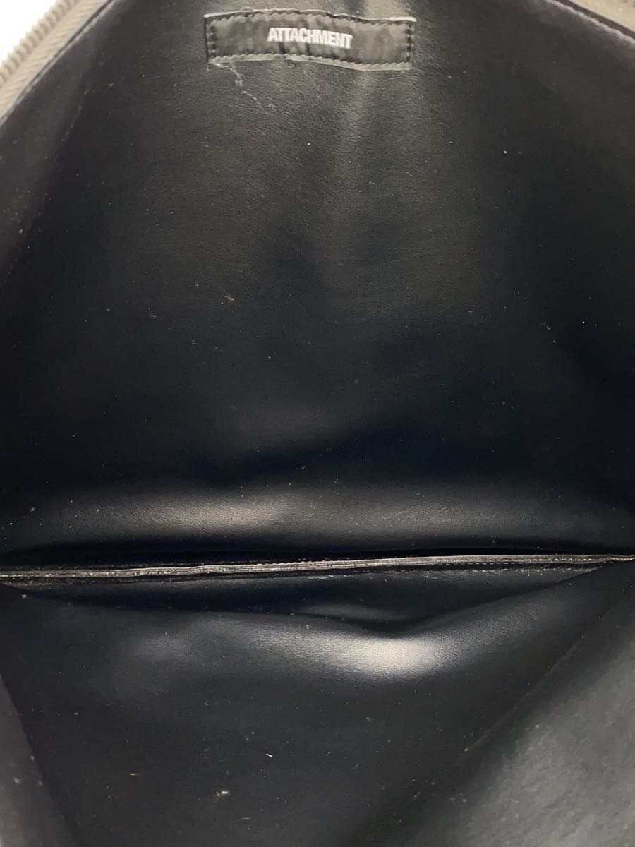 Attachment Second Bag Leather GRY All Over Pattern 6