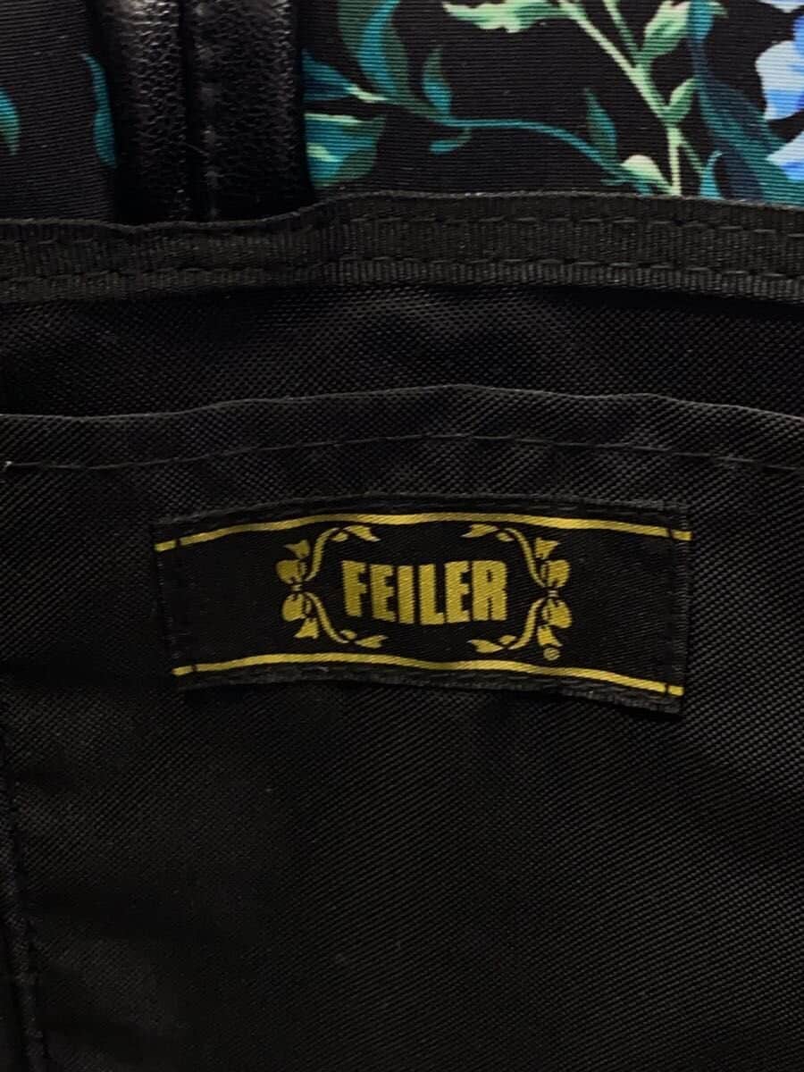 FEILER handbag -- BLK floral pattern Edelbrau 5