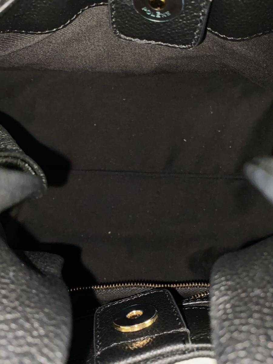 POLENE Handbag Leather Black Solid 6