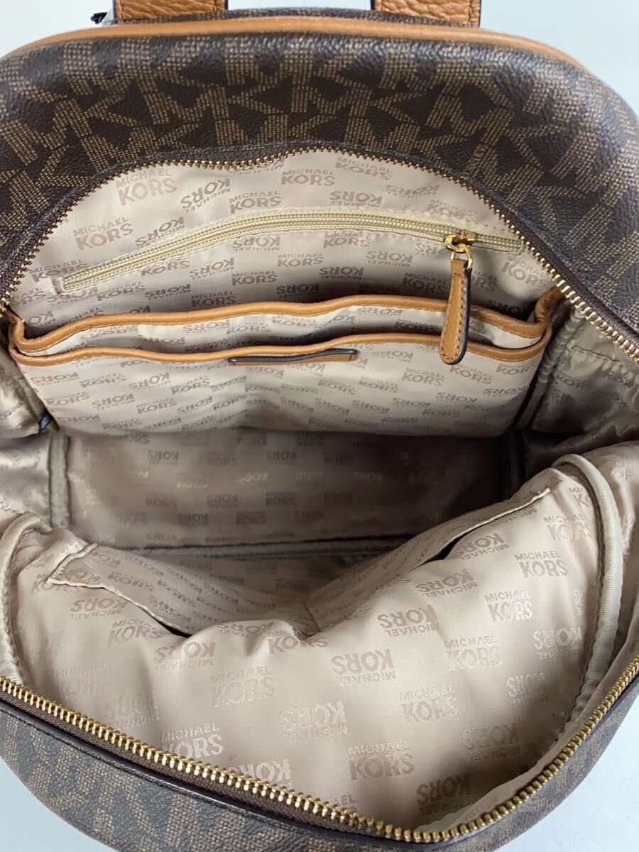 MICHAEL KORS Backpack Brown All Over Pattern 35S7GAYB3B 6