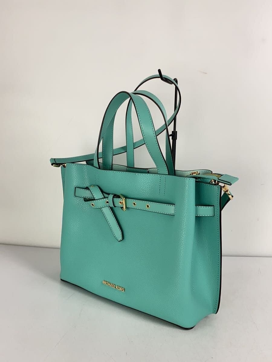 MICHAEL KORS2-Way Handbag Leather Blue NB-2201 2