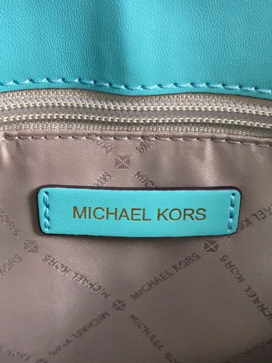 MICHAEL KORS2-Way Handbag Leather Blue NB-2201 5