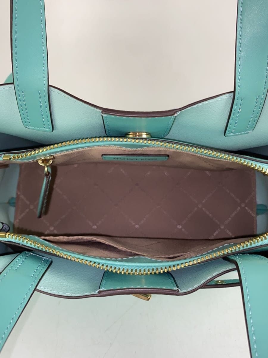 MICHAEL KORS2-Way Handbag Leather Blue NB-2201 6