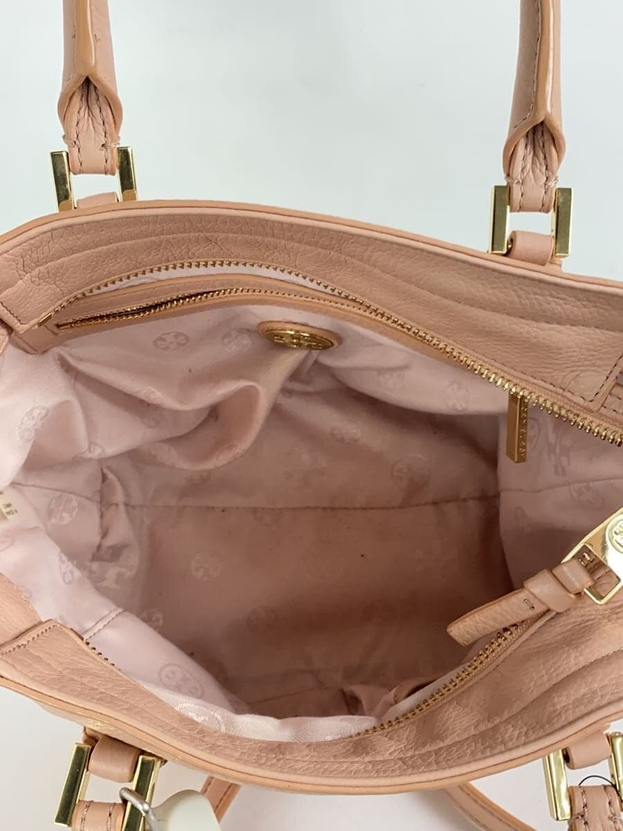 TORY BURCH2-Way Shoulder Bag Leather Pink Solid Fringe 5